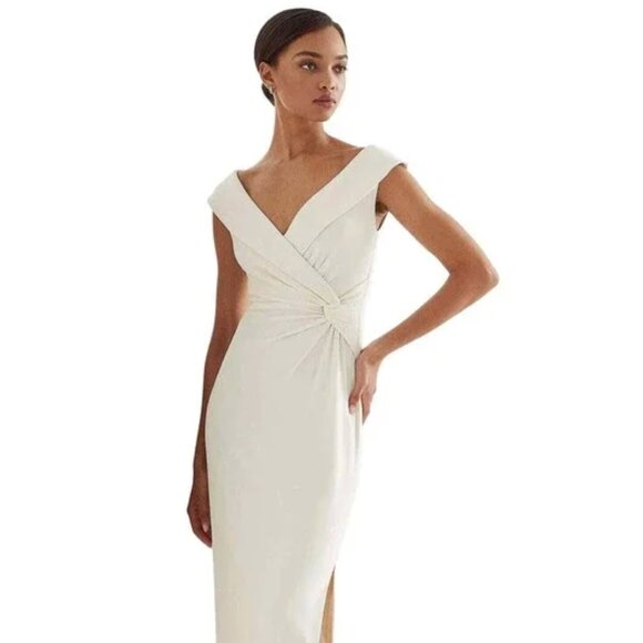 NWT Ralph Lauren JERSEY OFF THE SHOULDER DRESS - mascarpone cream IVORY - Picture 14 of 16
